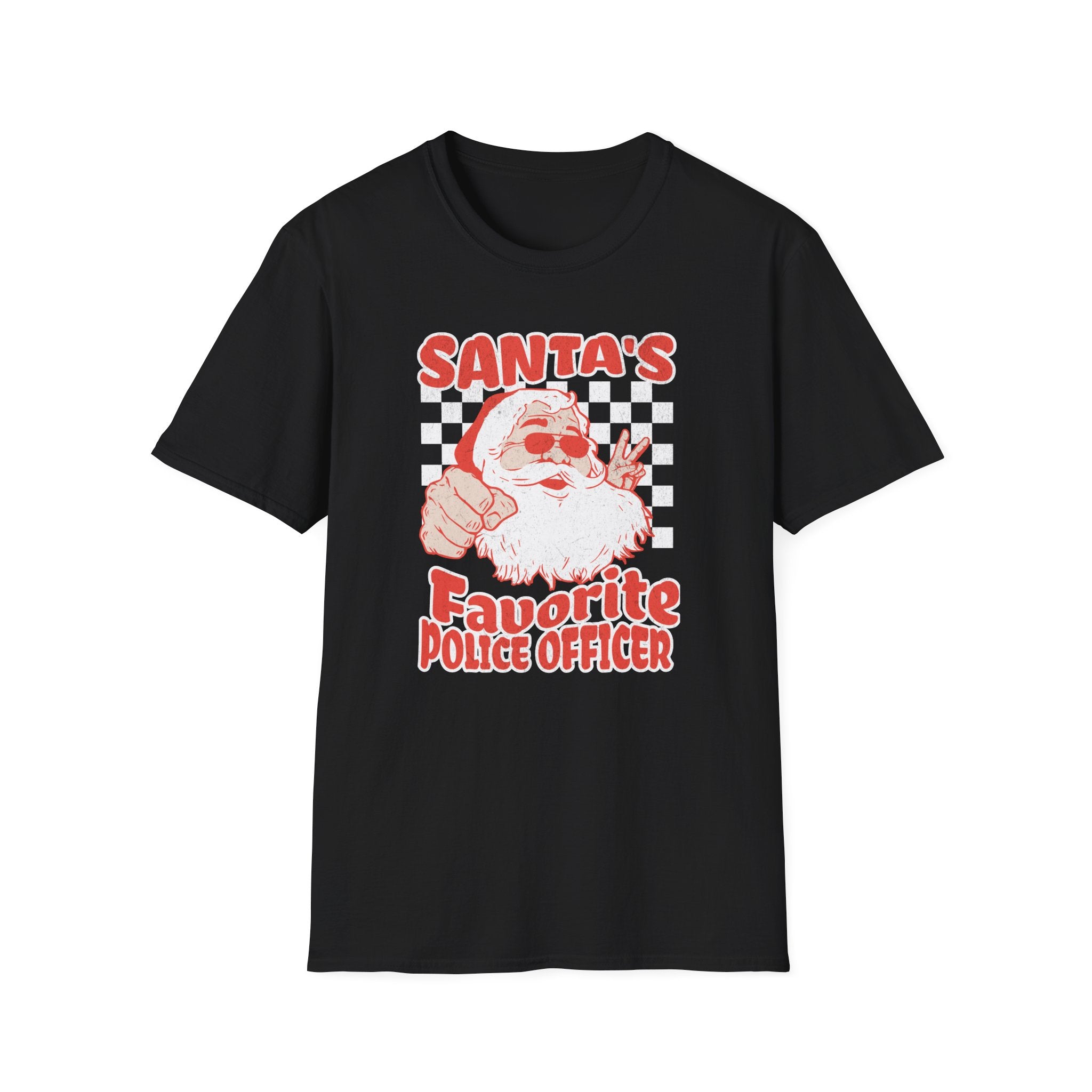 Santas favorite police officer Unisex Softstyle T-Shirt