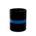 Load image into Gallery viewer, Daughter of Blue Black Mug (11oz) Thin Blue Line Gift Idea
