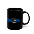 Load image into Gallery viewer, Daughter of Blue Black Mug (11oz) Thin Blue Line Gift Idea
