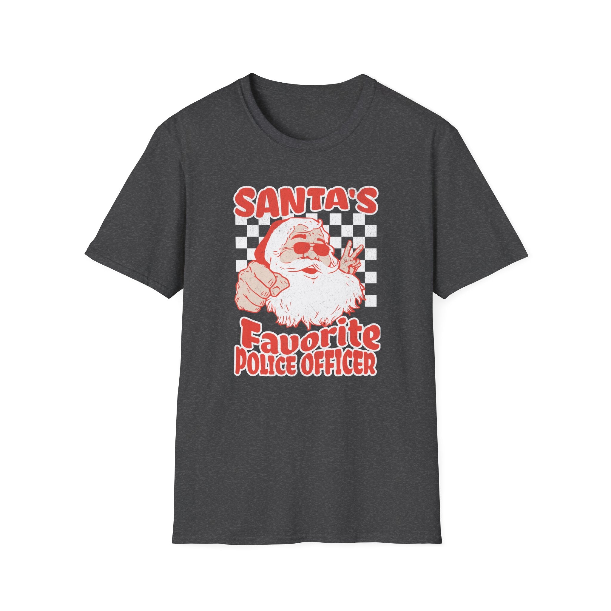 Santas favorite police officer Unisex Softstyle T-Shirt