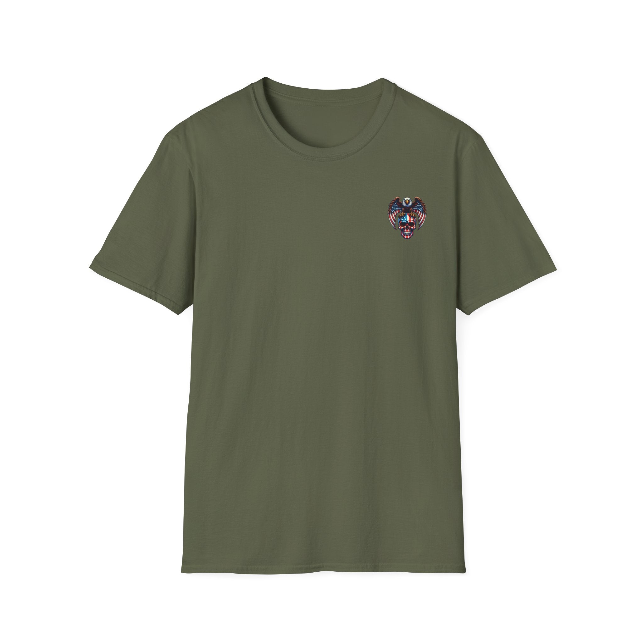 Skull American first responders Unisex Softstyle T-Shirt