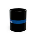 Load image into Gallery viewer, Mom of Blue Black Mug (11oz) Thin Blue Line Gift idea Police Mom
