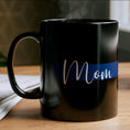 Load image into Gallery viewer, Mom of Blue Black Mug (11oz) Thin Blue Line Gift idea Police Mom
