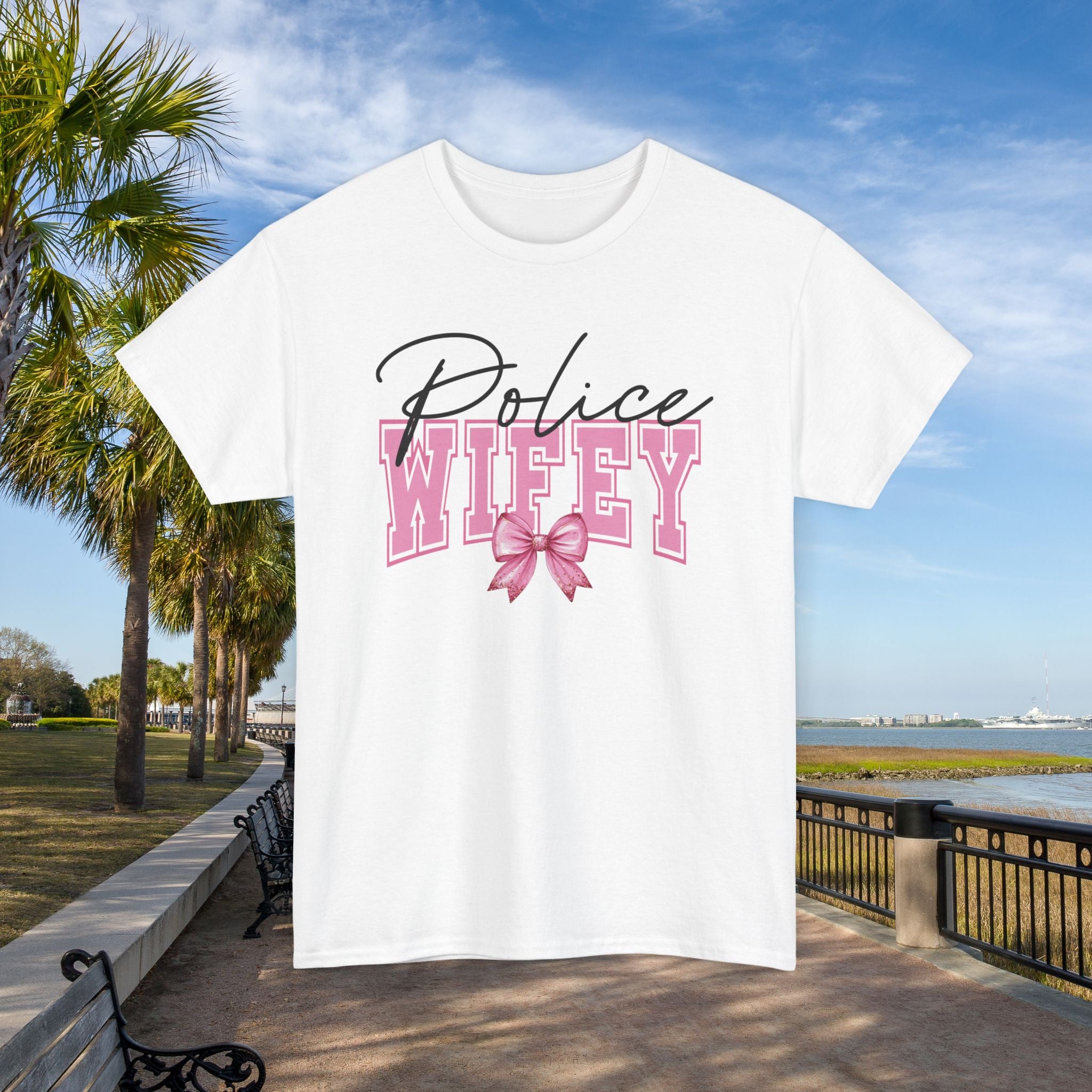 Coquette Police Wife Tee LEO Police spouse Blue Line Coquette Shirt Officer Spouse Gift