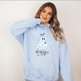 Load image into Gallery viewer, Boo Line Beauty Unisex Heavy Blend™ Hooded Halloween Sweatshirt Female Officer
