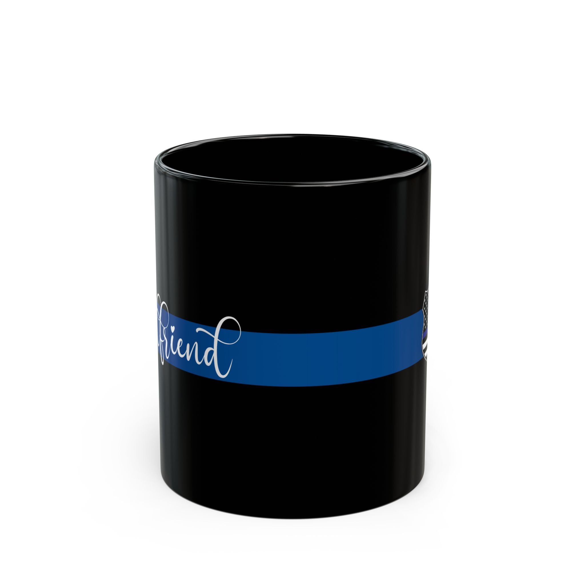 Girlfriend of Blue Black Mug (11oz) Thin Blue Line Cup