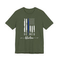 Load image into Gallery viewer, Retired Thin Blue Line Officer Unisex Jersey Short Sleeve Tee
