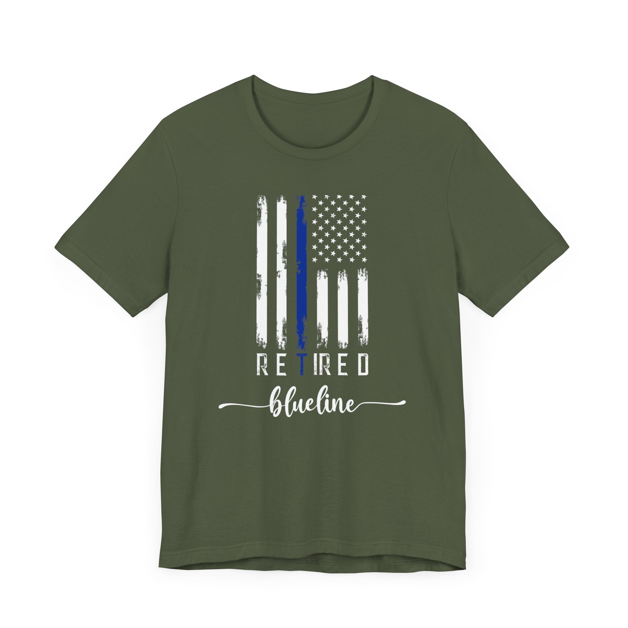 Retired Thin Blue Line Officer Unisex Jersey Short Sleeve Tee