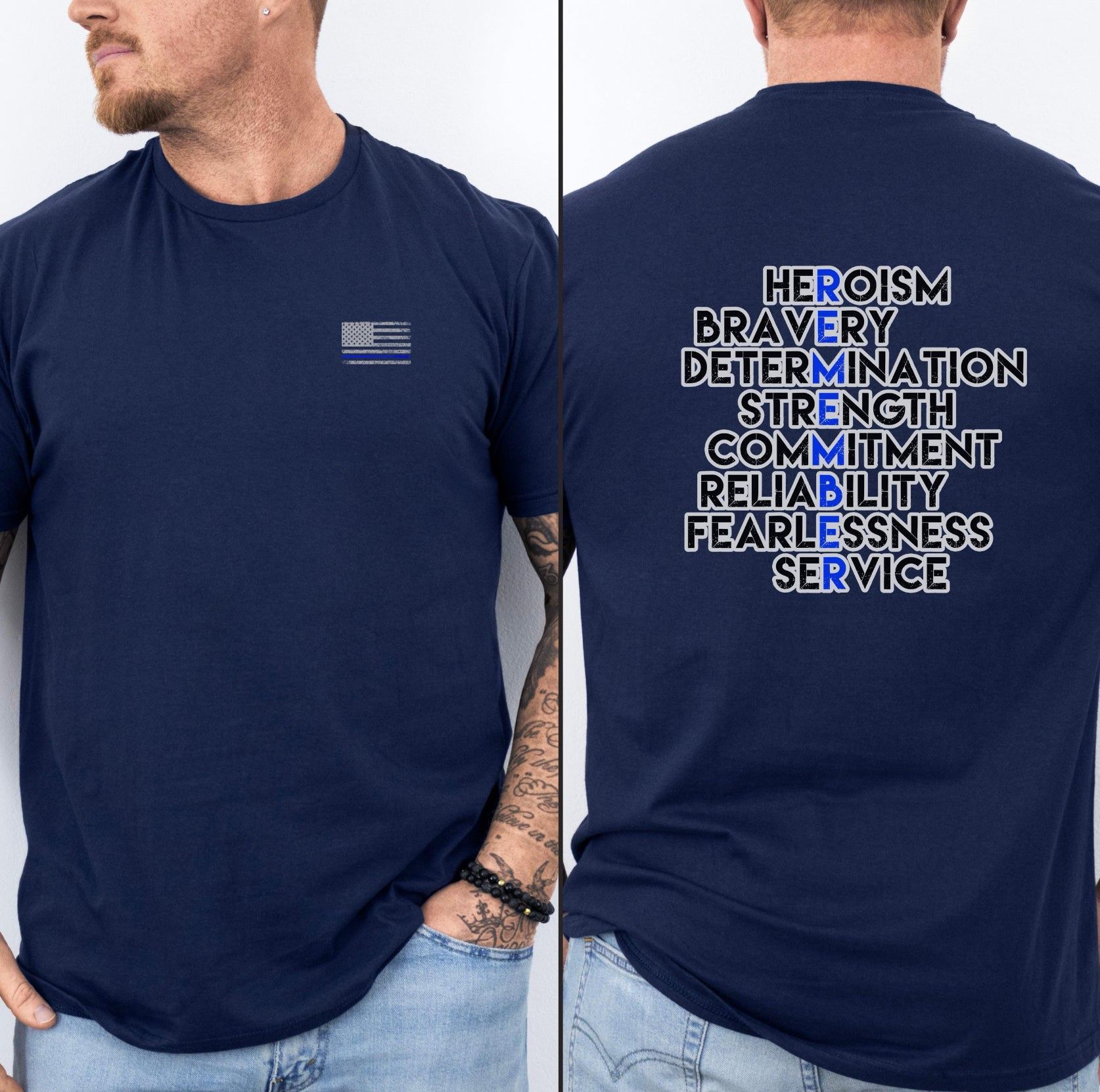 REMEMBER Unisex Softstyle T-Shirt Thin Blue Line Officer Shirt