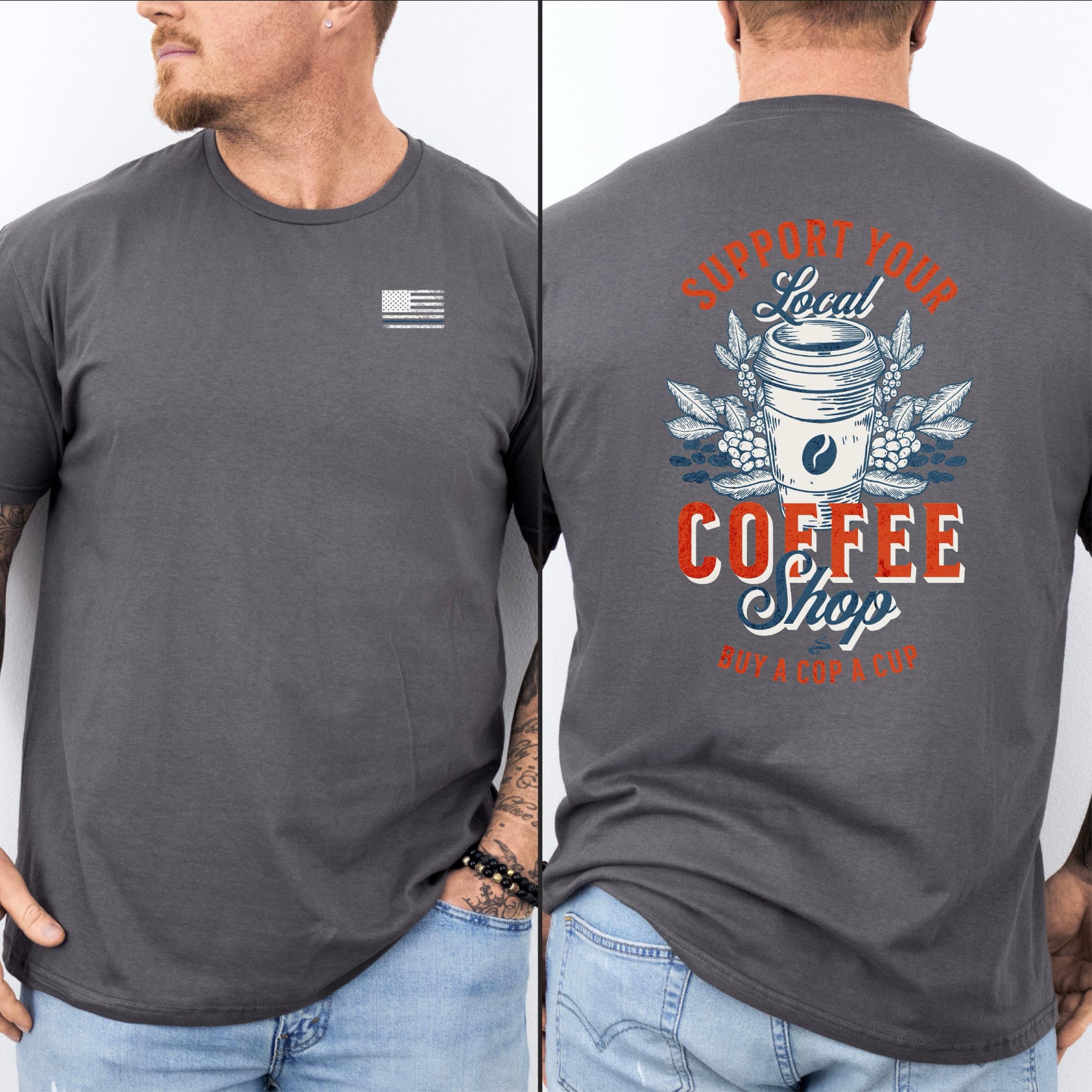 Cop a cup Unisex Softstyle T-Shirt Funny Officer Gift