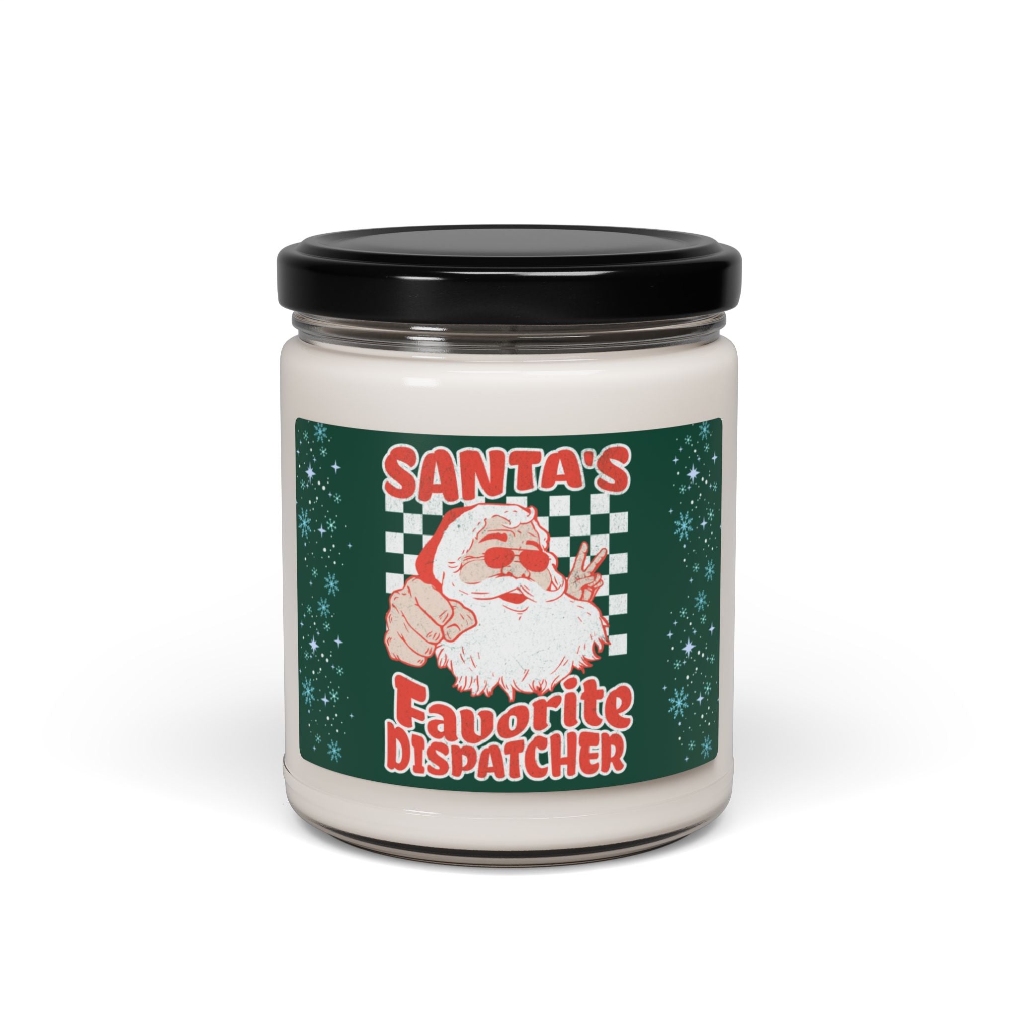 Santas favorite dispatcher Scented Soy Candle, 9oz / 911 gift idea /thin yellow line/ dispatcher candle/ first responder appreciation