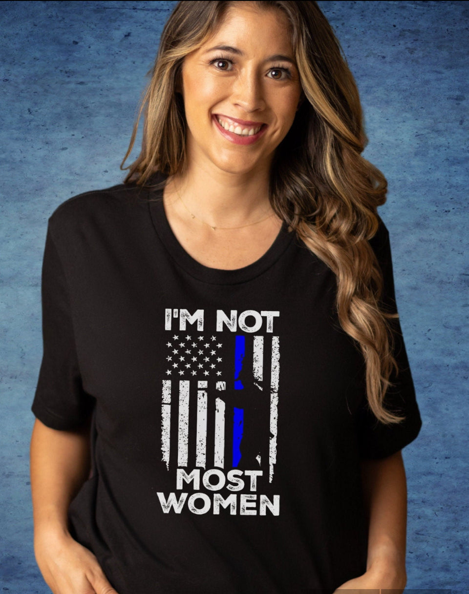 Im not most women Jersey Short Sleeve Tee Female officer gift idea