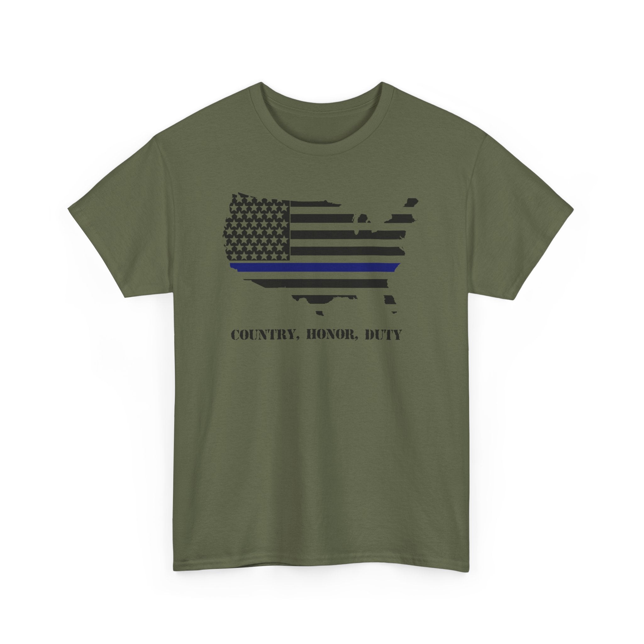 Country honor duty Officer Unisex Heavy Cotton Tee