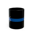 Load image into Gallery viewer, Wife of Blue Black Mug (11oz) Thin Blue Line Spouse Gift Idea
