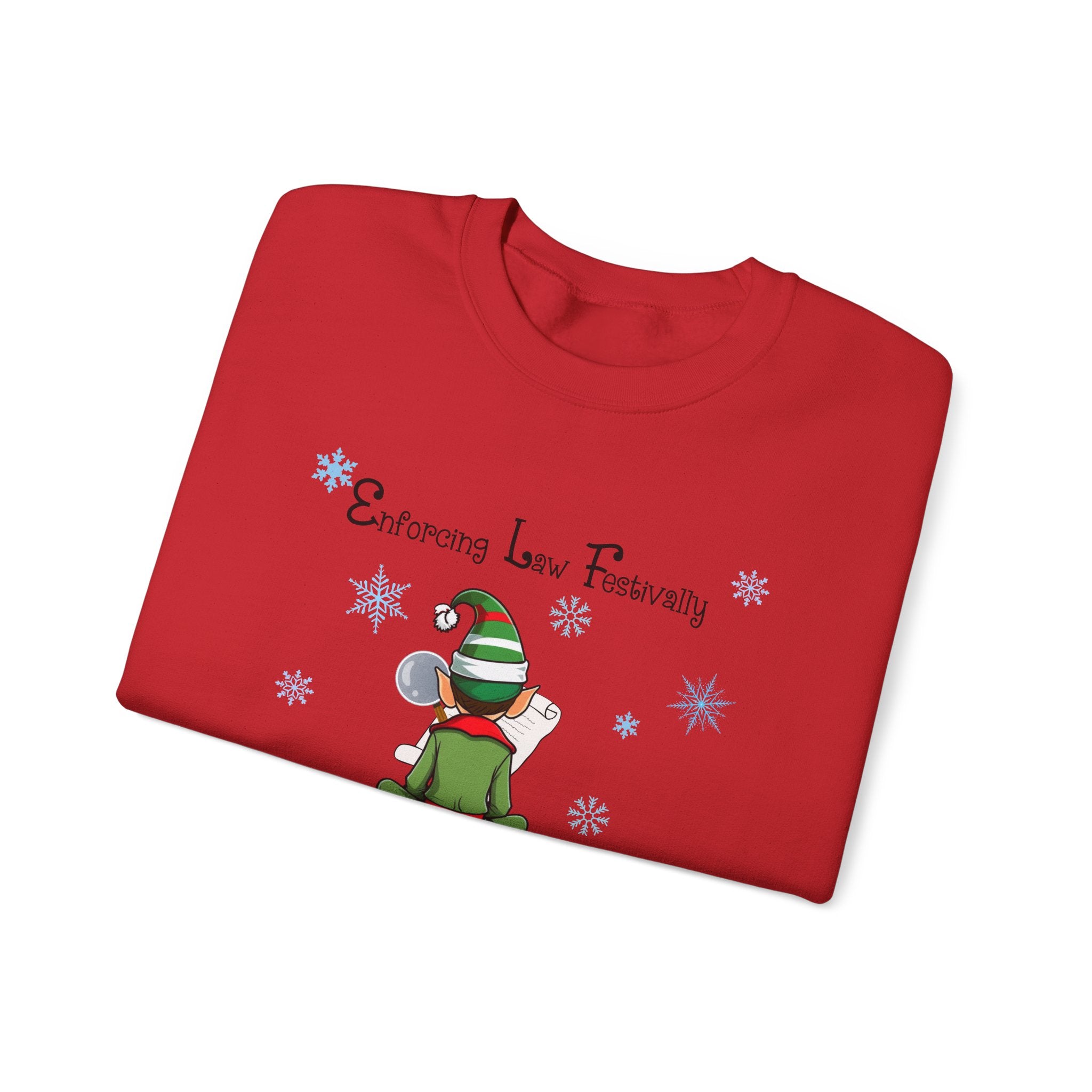 E.L.F. Enforcing Law Festivally Naughty list Unisex Heavy Blend™ Crewneck Sweatshirt