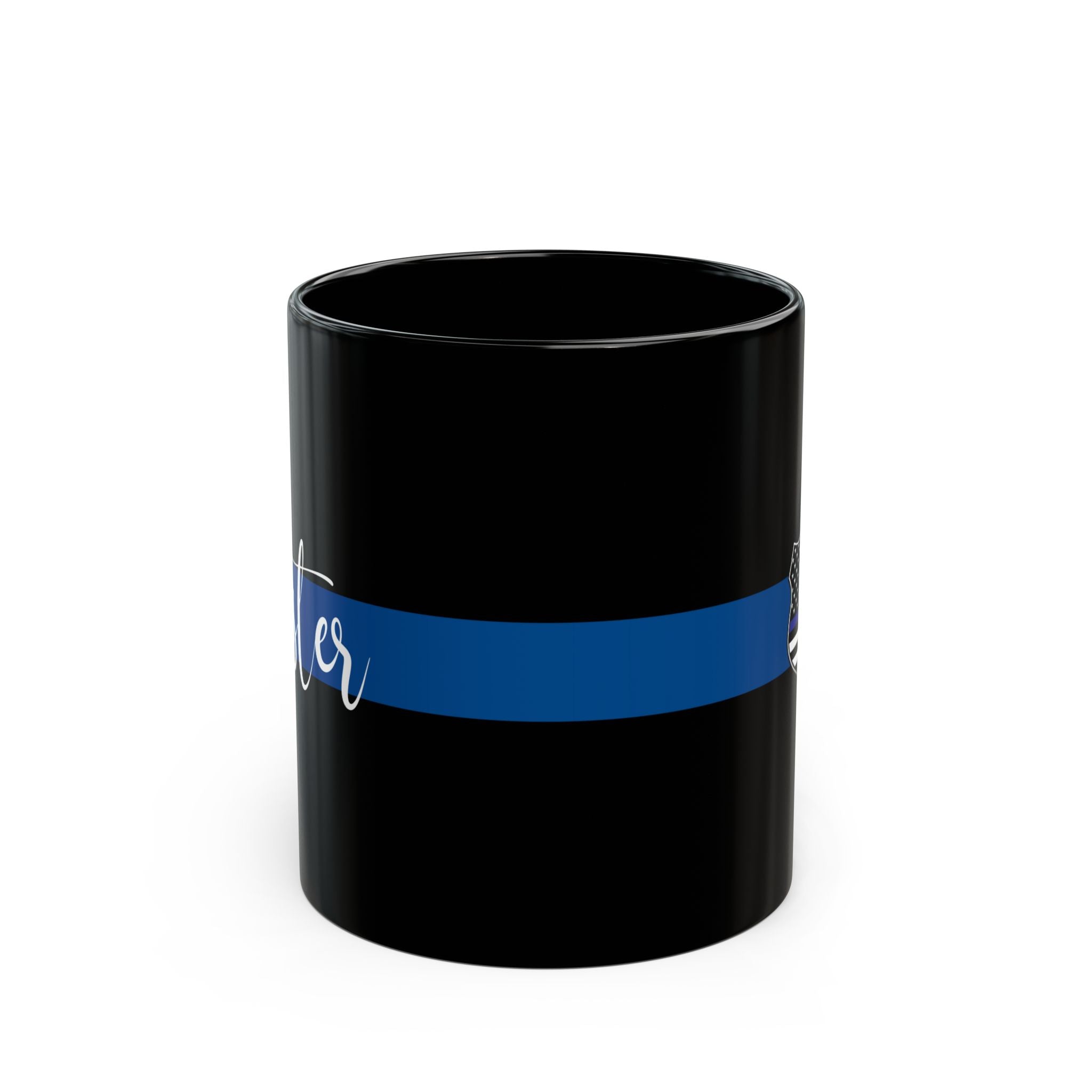 Sister Blue Black Mug (11oz) Thin Blue Line Cup