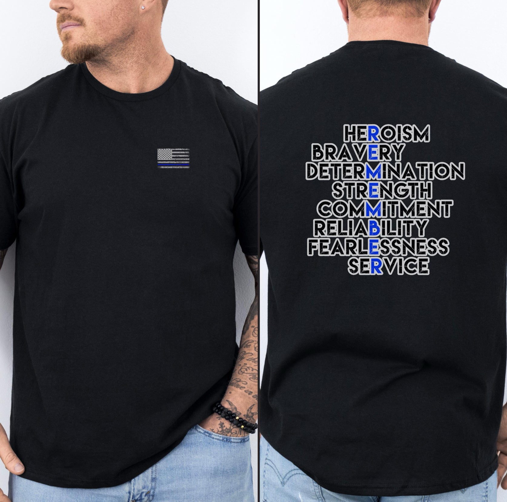 REMEMBER Unisex Softstyle T-Shirt Thin Blue Line Officer Shirt