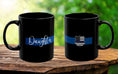 Load image into Gallery viewer, Daughter of Blue Black Mug (11oz) Thin Blue Line Gift Idea
