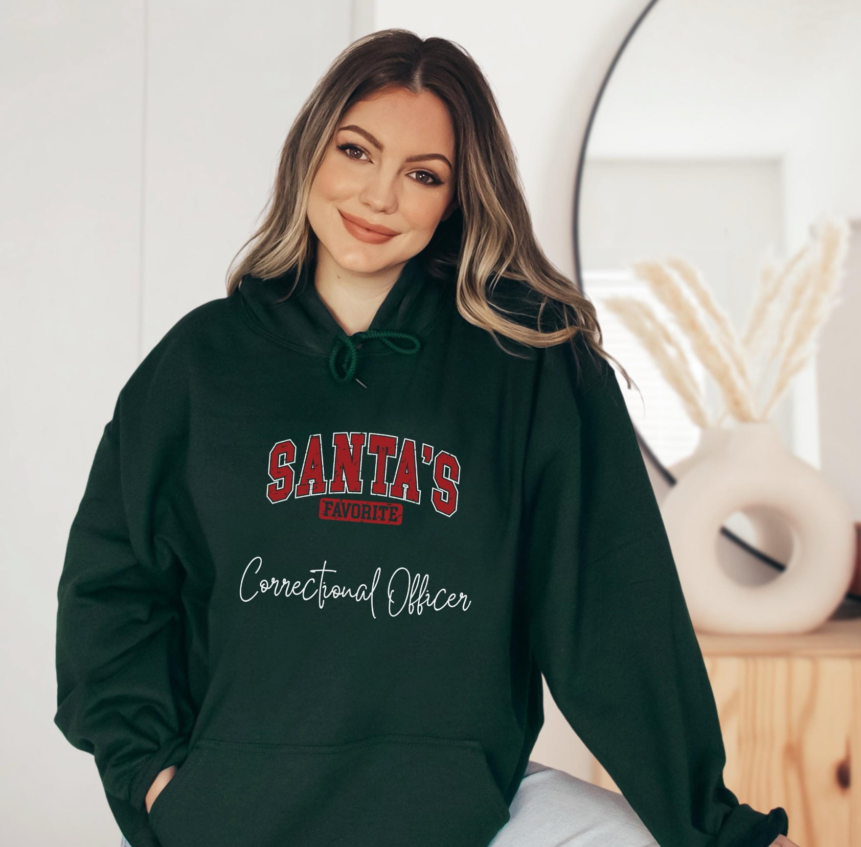 Santas favorite Correctional Officer Unisex Heavy Blend Hooded Sweatshirt