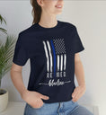 Load image into Gallery viewer, Retired Thin Blue Line Officer Unisex Jersey Short Sleeve Tee
